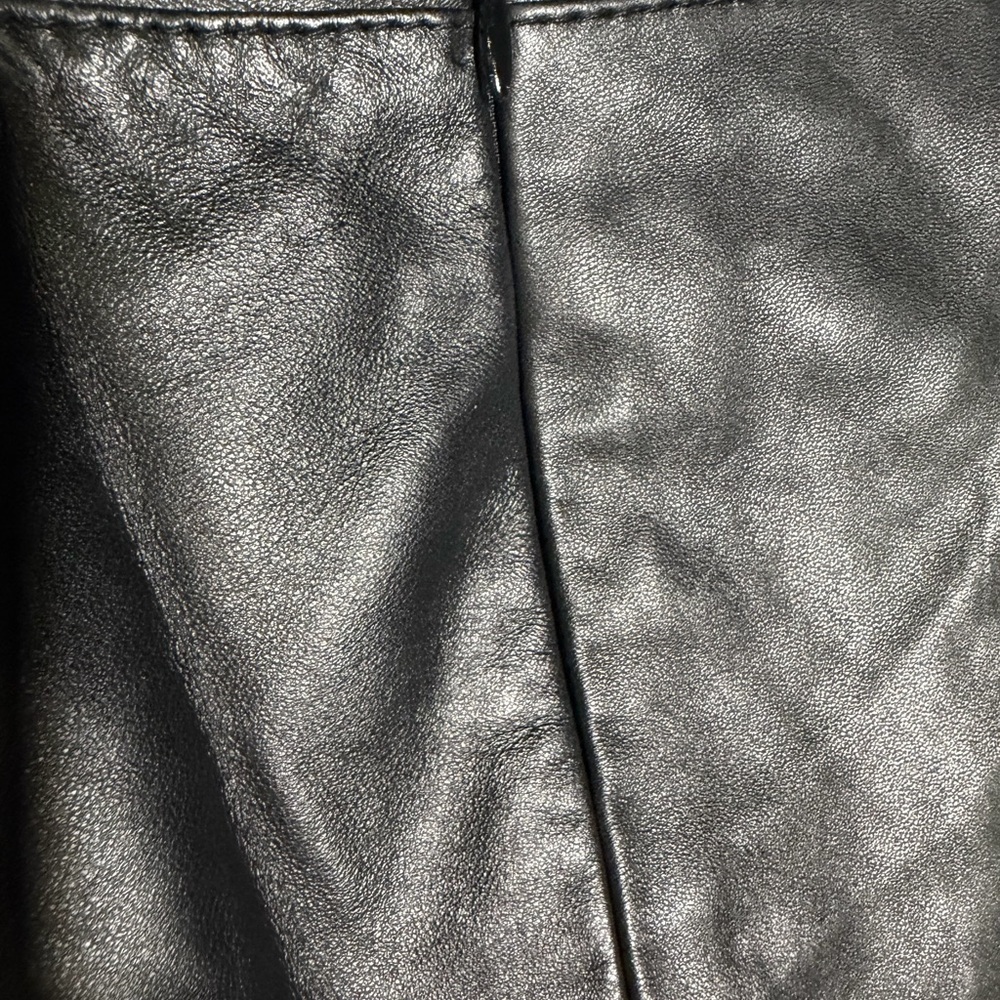 Boston Proper Black Leather Like  Mini Dress - Picture 14 of 15